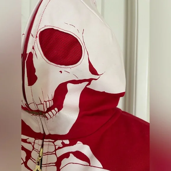 LRG DEAD SERIOUS SKELETON** ZIP Up HOODIE “Rare Find” Size Medium